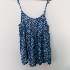 Urban outfitters blue floral romper